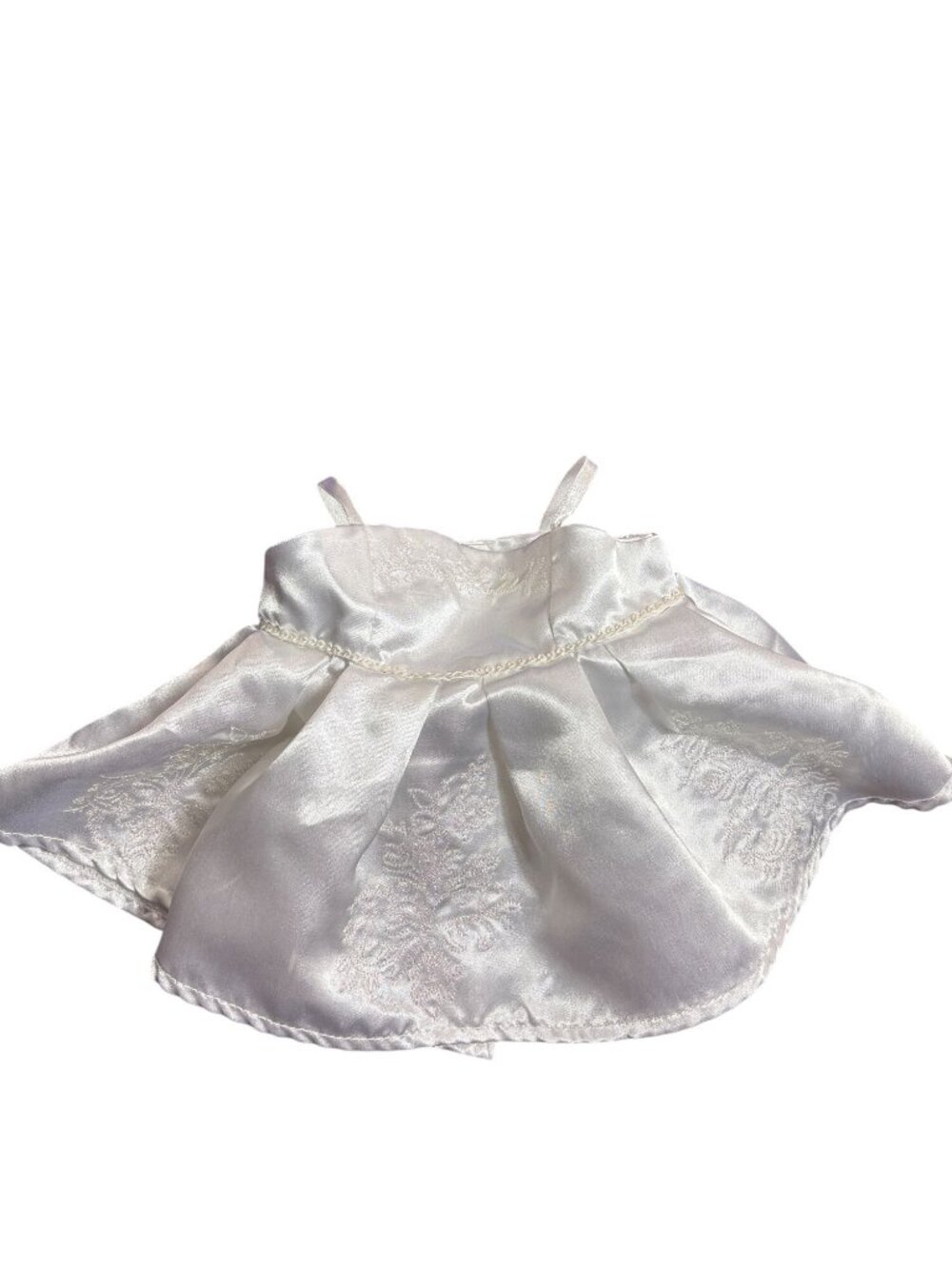 White Satin Embroidered Wedding Dress Build-A-Bear Workshop Stuffed Animals